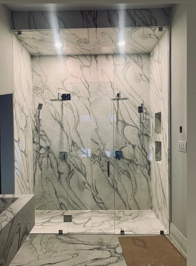 Luxury marble shower renovation